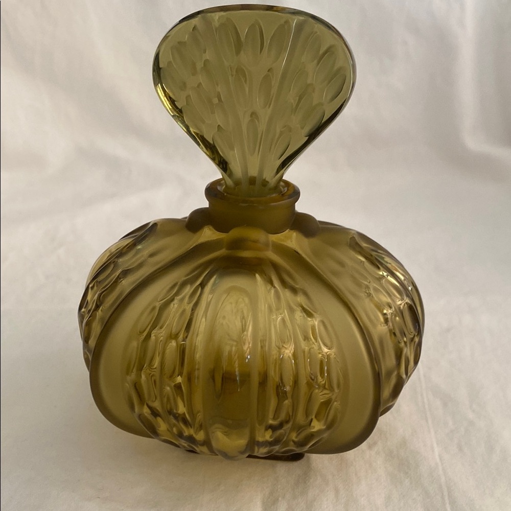 Lalique Amber Glass Perfume Bottle